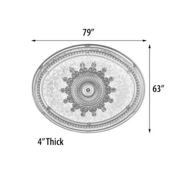 Do it yourself ceiling medallions decorative Oval Chandelier Architectural