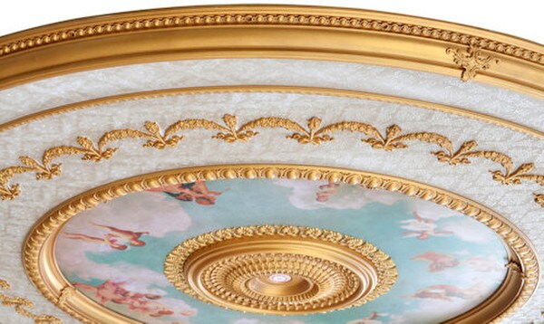 Neoclassical huge Ceiling Medallions Round angels cupids cherubs