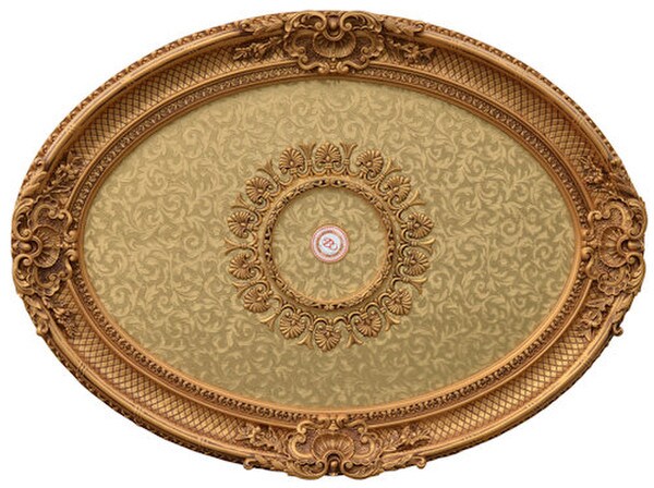 Golden Rocaille Oval Chandelier Ceiling Medallion Architectural Cheap
