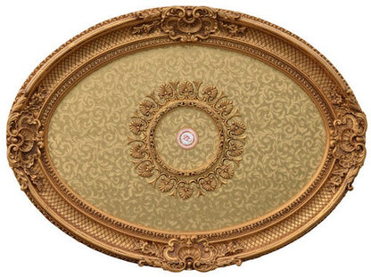 Golden Rocaille Oval Chandelier Ceiling Medallion Architectural Cheap