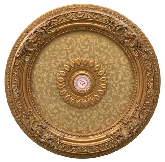 Golden Leaf Chandelier Ceiling Medallions Architectural Texture Floral