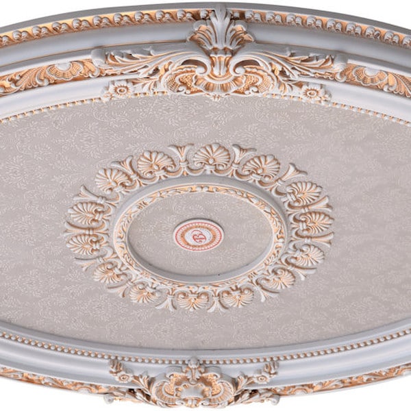 Oval Chandelier Ceiling Medallion French Inspired Lighting Accessory
