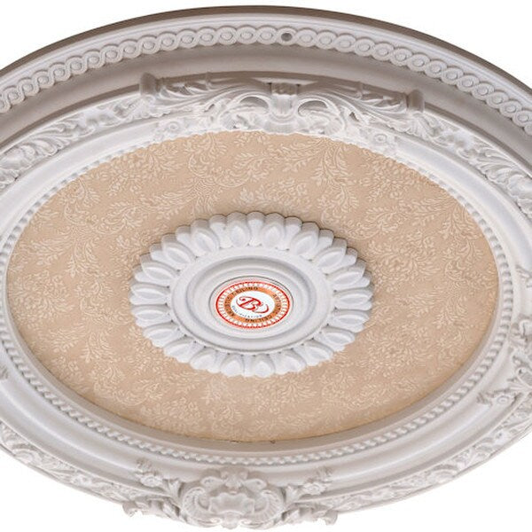 Petite White Cream Chandelier Ceiling Medallion Architectural Decorative