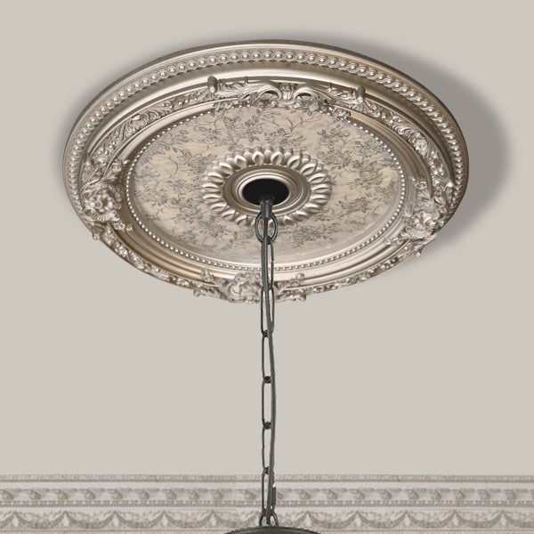 Petite Round Champagne Ceiling Medallion 24"