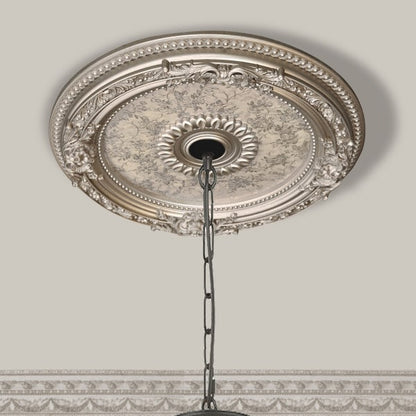 Petite Round Champagne Ceiling Medallion 24"