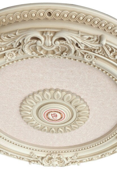 Cream French Round Ceiling Medallion Stunning ornate easy hanging