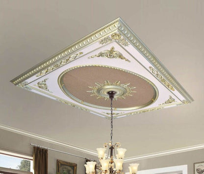 Rose Gold Monumental Ceiling Medallion Ships Assembled And Prefinished