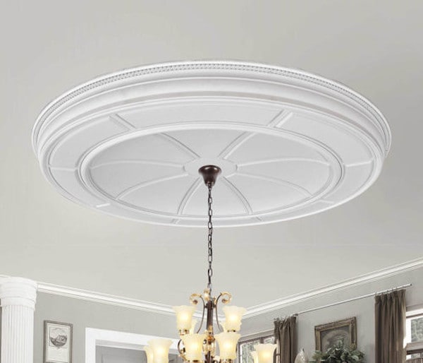Large Refined Large Round Ceiling Medallion Contemporary Modern