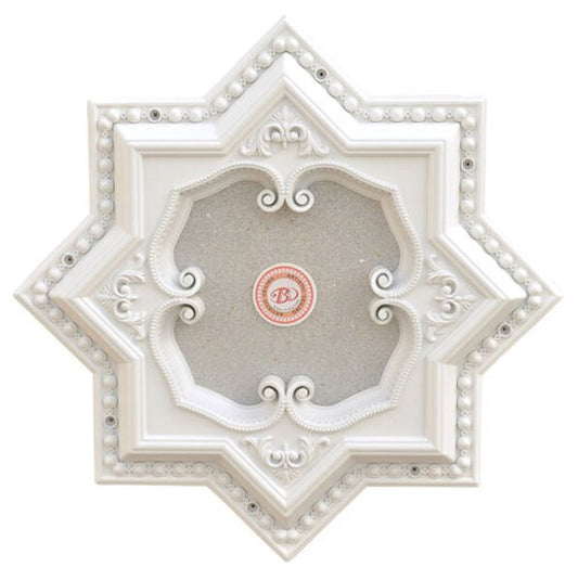 Trendy Star Eight Point White Ceiling Medallion Decorates Lighting Art