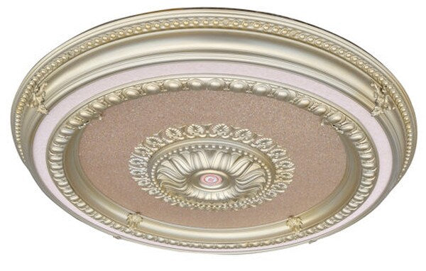 Rose Gold Round Ceiling Medallion dimensional egg dart Acanthans leaves