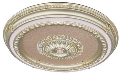 Rose Gold Round Ceiling Medallion dimensional egg dart Acanthans leaves