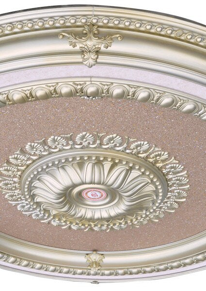 Rose Gold Round Ceiling Medallion diameter detailing Acanthans leaves