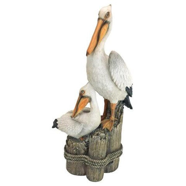 Statuary Oceans Perch Pelican Garden Sculpture Realistic color life size
