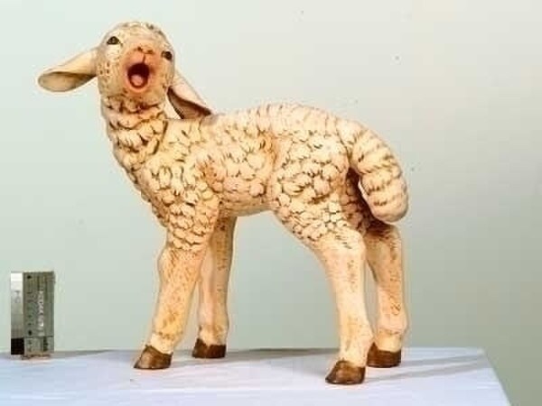 Standing Lamb Turned Large Scale Fontanini Sculpture Nativity Statues
