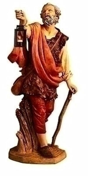 Mordecai Sculpture shepherd lantern statue nativity piece Italian Fontanini workshop