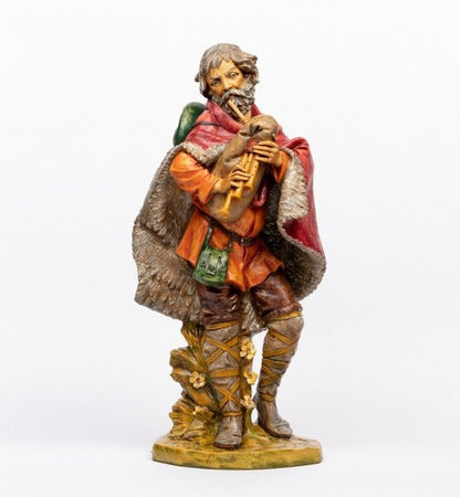 Shepherd Nativity Bagpiper Life size Sculpture Fontanini Statue Catholic