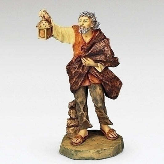 Mordecai Sheherd Holding Lantern Fontanini Sculptures Nativities Statue