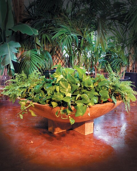 Cross Wok Planter Grand Scale Huge Cast Stone Urn or Vase