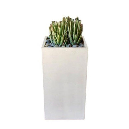 Piazza Cast Stone Outdoor Planter Simplest Sculptural Vase Pot