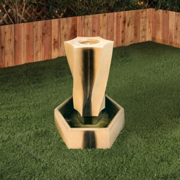 Twisted Vortex Mini Modern Art Minimalistic Fountain design stone resin