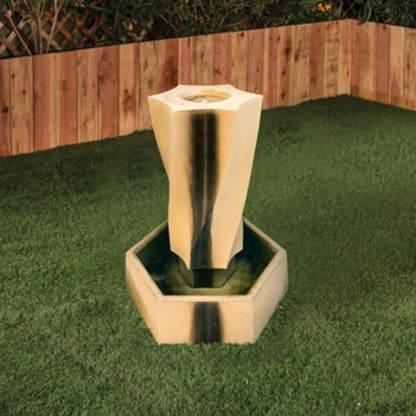 Twisted Vortex Mini Modern Art Minimalistic Fountain design stone resin