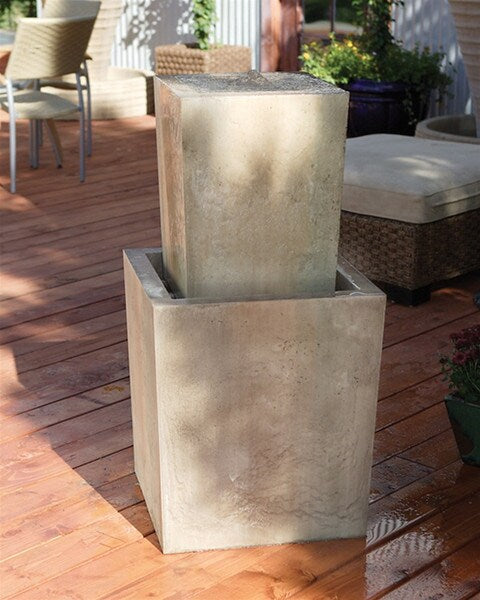 Square fountains slender body is a great fit for any tight space
