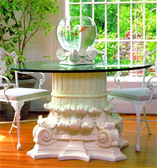 Resin table base for indoor use - Oval Corinthian Table