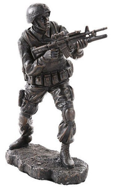 Military Soldier in Combat Sculpture Tribute to those who serve