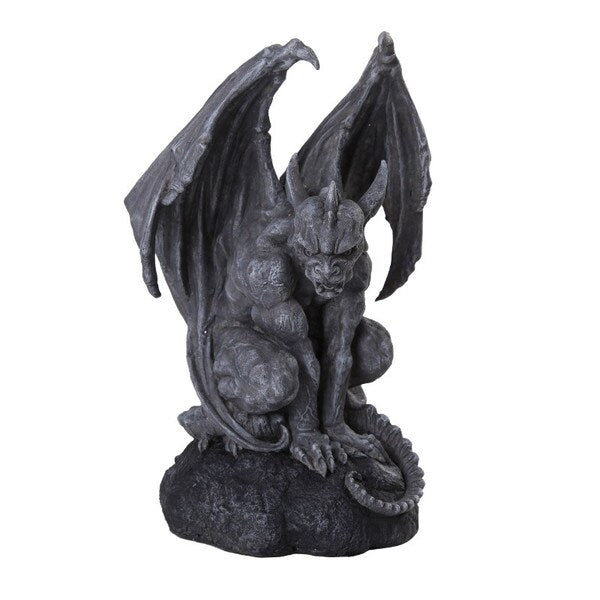 Gargoyle Sculpture Wicked perched on Rock Statuary