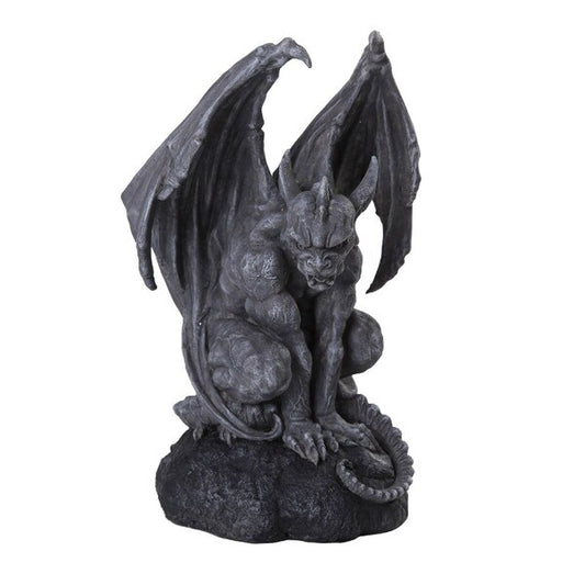 Gargoyle Sculpture Wicked perched on Rock Statuary