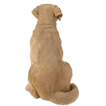 Golden Labrador Retriever Dog Sculpture Back View Realistic Tail