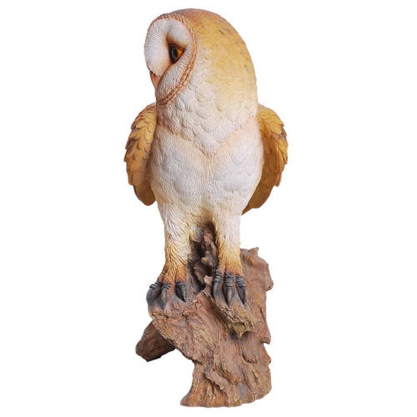 Wildlife Barn Owl Realistic Sculpture for the Garden Side View