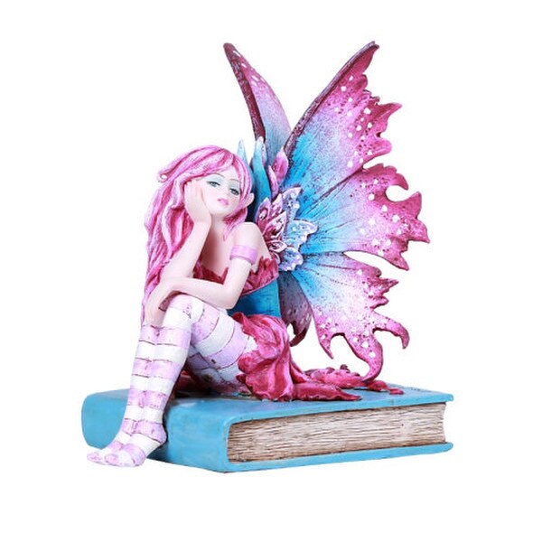 Book Fairy Sculpture Sweet Figurine Day dreaming Statue Watercolor