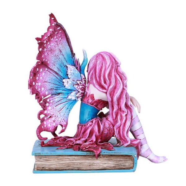 Book Fairy Sculpture Watercolor Hues Fantasy Figurine