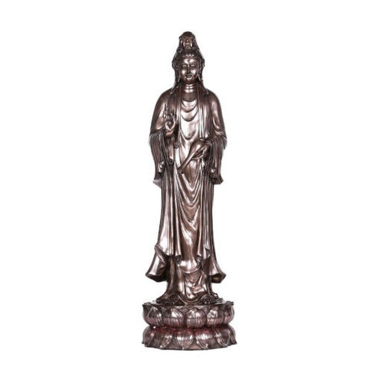 Avalokiteswara sculpture Kuan Yin Large Scale Bronze Figurine Lotus