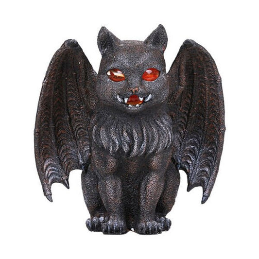Cat Gargoyle Candle Holder Figurine Glowing Lighted Statue Gothic
