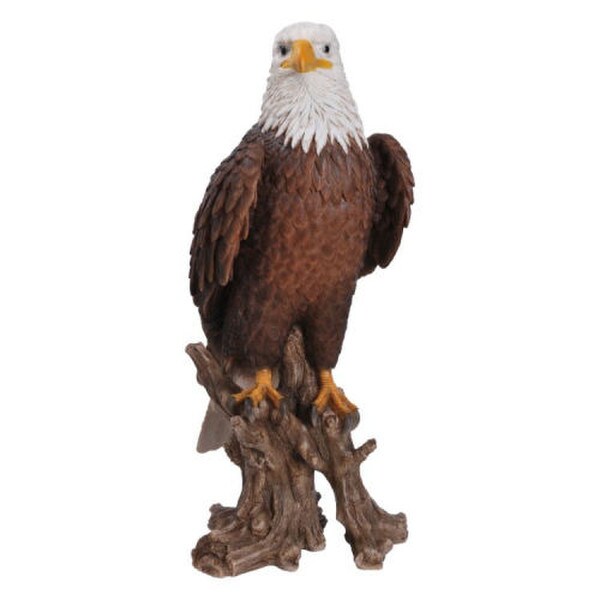 Golden Eagle On Branch Sculpture American Icon Statue Large