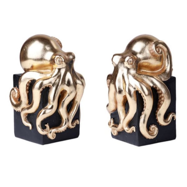 Tenacious Tentacles Octopus Bookends Set Pair Sculptural Decorative