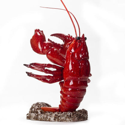 Red Lobster Sculptural Wine Bottle Holder Decorative Centerpiece