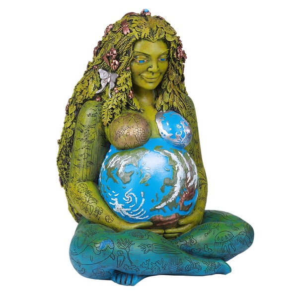 Mother Gaia Goddess Sculpture Colored Earth Birth woman artwork