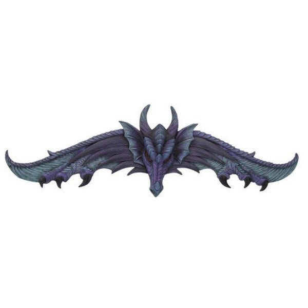 Dragon Wall Pediment Sculpture Hanging Statue Arched Wings talons