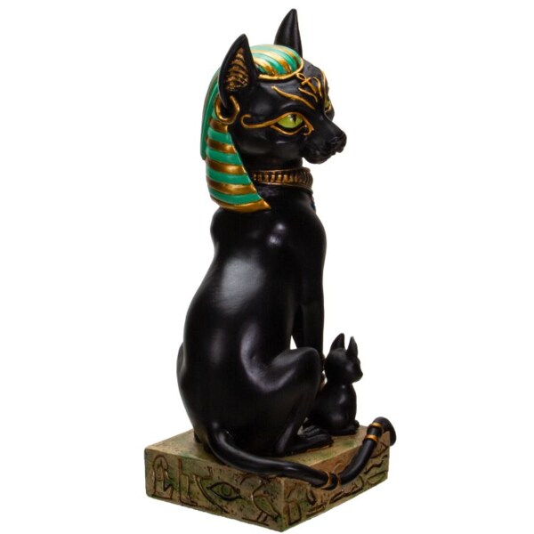 Royal Egyptian Bastet Figurine Sculpted Statuary Statue Unique