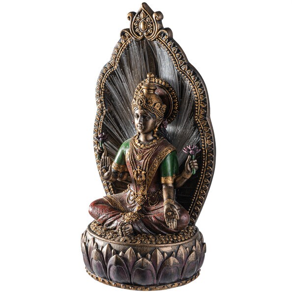 Wealth Lakshmi Fiber Optic Statue goddesses in Hinduism Properity