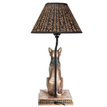 Royal Golden Bastet Egyptian Side Table Goddess of Joy Lamp Lighting