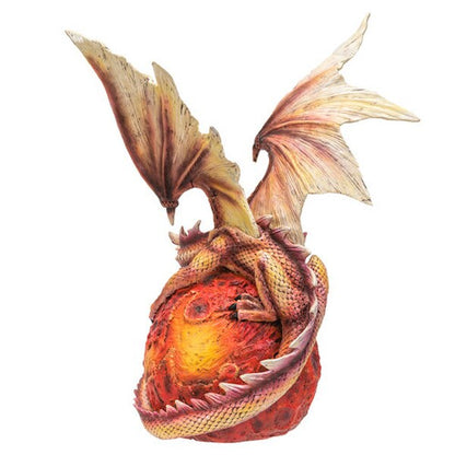 Figurine Celestial Sentinel Mars Guardian Dragon fiery planet sculpture