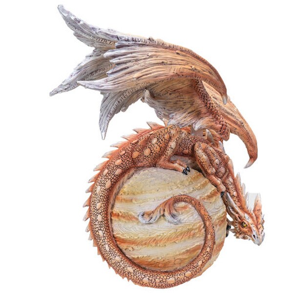 Celestial Jupiter Guardian Dragon Statue side view of figurine sculpture