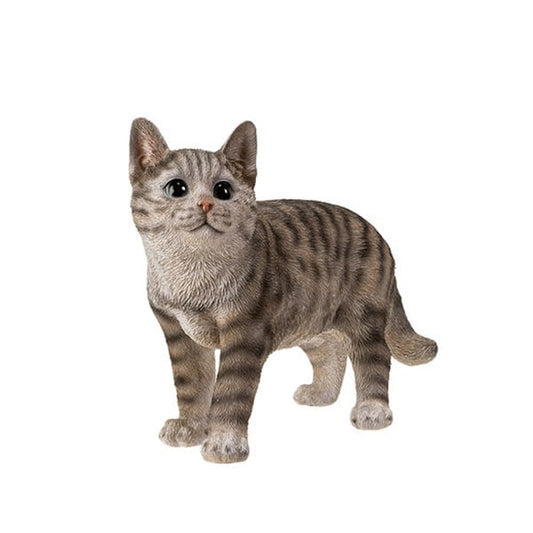 Grey Tabby Cat Statue is a lifelike representation of this beloved feline