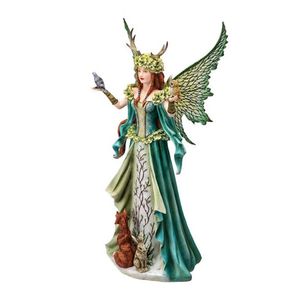 Antlers Caretaker Fairy Guardian Sculpture by designer Amy Brown