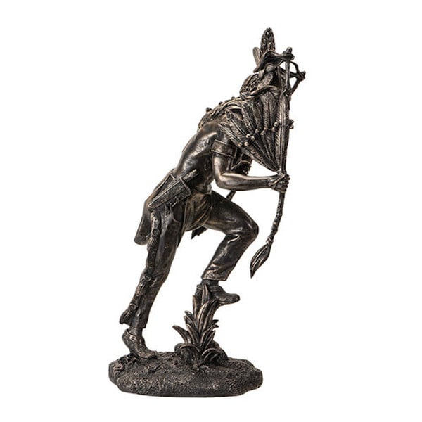 Buffalo Spirit Warrior Headdress Dancer Dancing Figurine Statues