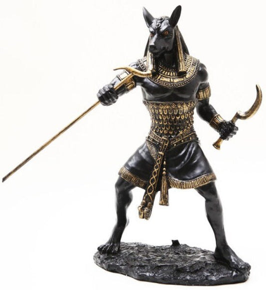 Seth Defending Egyptian Statue Warrior Stroms winds sculptures Artwork